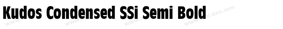 Kudos Condensed SSi Semi Bold Condensed Italic字体转换